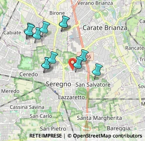 Mappa Via Luigi Cagnola, 20831 Seregno MB, Italia (1.765)