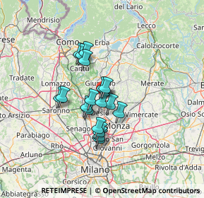 Mappa Via Luigi Cagnola, 20831 Seregno MB, Italia (9.54111)