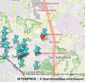 Mappa Via Maloia, 20831 Seregno MB, Italia (1.299)