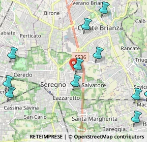 Mappa Via Maloia, 20831 Seregno MB, Italia (2.90417)