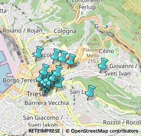 Mappa Scala Enrico Ferolli, 34126 Trieste TS, Italia (0.8025)