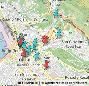 Mappa Scala Enrico Ferolli, 34126 Trieste TS, Italia (0.9685)