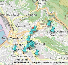 Mappa Scala Enrico Ferolli, 34126 Trieste TS, Italia (0.945)
