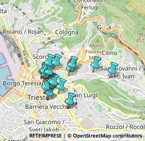 Mappa Scala Enrico Ferolli, 34126 Trieste TS, Italia (0.7625)