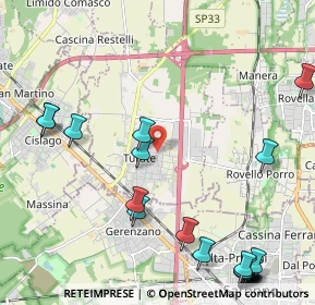 Mappa Via C. B. Cavour, 22078 Turate CO, Italia (2.9975)