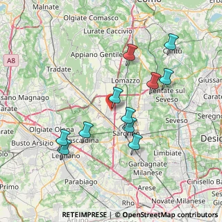 Mappa Via C. B. Cavour, 22078 Turate CO, Italia (7.13182)