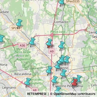 Mappa Via C. B. Cavour, 22078 Turate CO, Italia (6.005)