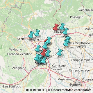 Mappa 36066 Sandrigo VI, Italia (11.1945)