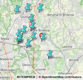 Mappa Via per Albiate, 20841 Carate Brianza MB, Italia (3.81733)