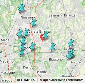Mappa Via per Albiate, 20841 Carate Brianza MB, Italia (4.44188)