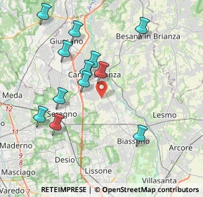 Mappa Via per Albiate, 20841 Carate Brianza MB, Italia (3.845)