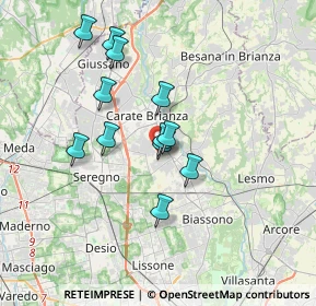 Mappa Via per Albiate, 20841 Carate Brianza MB, Italia (2.93417)