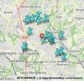 Mappa Via per Albiate, 20841 Carate Brianza MB, Italia (1.545)