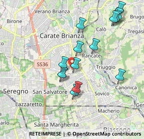 Mappa Via per Albiate, 20841 Carate Brianza MB, Italia (1.84786)