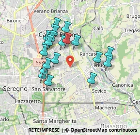 Mappa Via per Albiate, 20841 Carate Brianza MB, Italia (1.5955)
