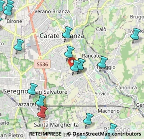 Mappa Via per Albiate, 20841 Carate Brianza MB, Italia (2.90579)