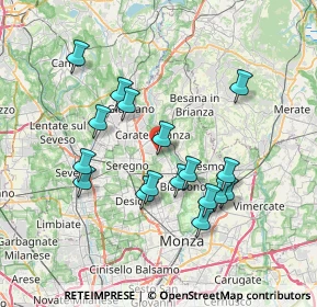 Mappa Via per Albiate, 20841 Carate Brianza MB, Italia (6.78235)