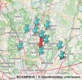 Mappa Via per Albiate, 20841 Carate Brianza MB, Italia (5.69917)