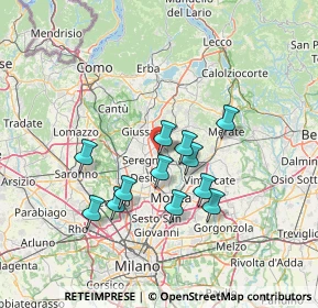 Mappa Via per Albiate, 20841 Carate Brianza MB, Italia (11.7)