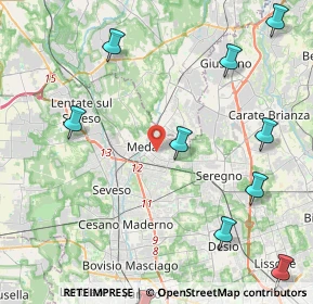 Mappa Via Lombardia, 20821 Meda MB, Italia (5.95545)