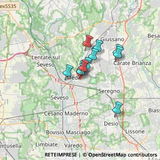 Mappa Via Lombardia, 20821 Meda MB, Italia (2.32545)