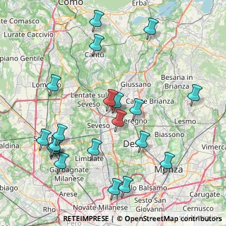 Mappa Via Lombardia, 20821 Meda MB, Italia (9.2945)