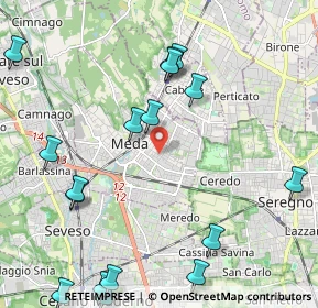 Mappa Via Lombardia, 20821 Meda MB, Italia (2.9695)