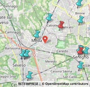 Mappa Via Lombardia, 20821 Meda MB, Italia (2.84933)