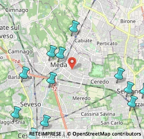 Mappa Via Lombardia, 20821 Meda MB, Italia (3.00462)