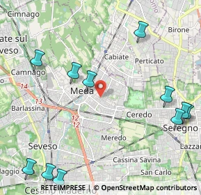 Mappa Via Lombardia, 20821 Meda MB, Italia (2.86273)