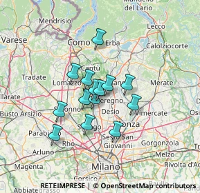 Mappa Via Lombardia, 20821 Meda MB, Italia (9.39214)