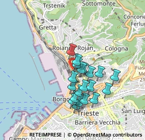 Mappa V.le Miramare, 34132 Trieste TS, Italia (0.725)