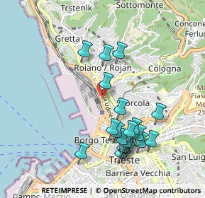 Mappa V.le Miramare, 34132 Trieste TS, Italia (0.9605)