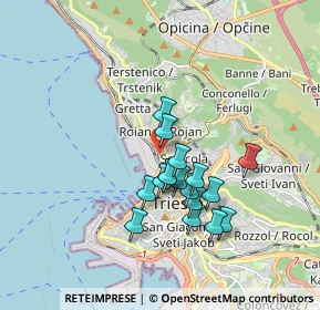 Mappa V.le Miramare, 34132 Trieste TS, Italia (1.43529)
