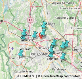 Mappa Via Donatello, 21054 Fagnano Olona VA, Italia (6.85917)