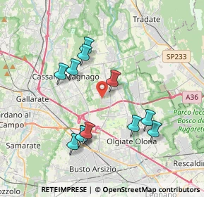 Mappa Via Donatello, 21054 Fagnano Olona VA, Italia (3.5875)