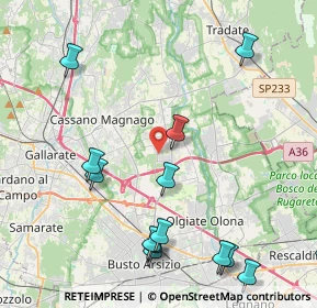 Mappa Via Donatello, 21054 Fagnano Olona VA, Italia (5.265)