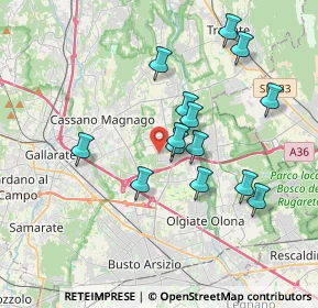 Mappa Via Donatello, 21054 Fagnano Olona VA, Italia (3.32714)