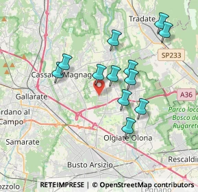 Mappa Via Donatello, 21054 Fagnano Olona VA, Italia (3.30833)