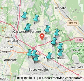 Mappa Via Donatello, 21054 Fagnano Olona VA, Italia (3.48667)