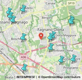 Mappa Via Donatello, 21054 Fagnano Olona VA, Italia (2.66308)