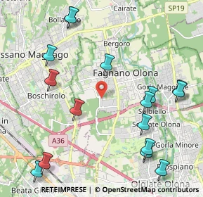 Mappa Via Donatello, 21054 Fagnano Olona VA, Italia (2.57)