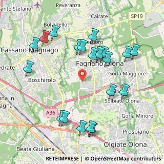 Mappa Via Donatello, 21054 Fagnano Olona VA, Italia (2.219)