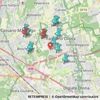 Mappa Via Donatello, 21054 Fagnano Olona VA, Italia (1.65)