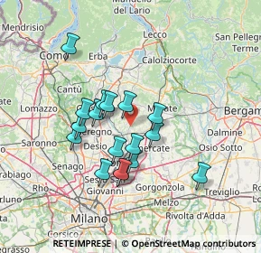 Mappa Viale Milano, 20857 Camparada MB, Italia (11.59882)