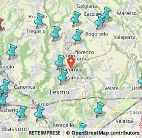 Mappa Viale Milano, 20857 Camparada MB, Italia (3.138)