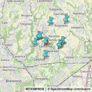Mappa Viale Milano, 20857 Camparada MB, Italia (1.27909)