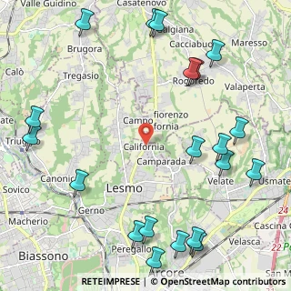 Mappa Viale Milano, 20857 Camparada MB, Italia (2.9555)