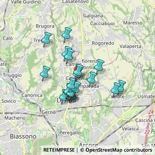 Mappa Viale Milano, 20857 Camparada MB, Italia (1.394)