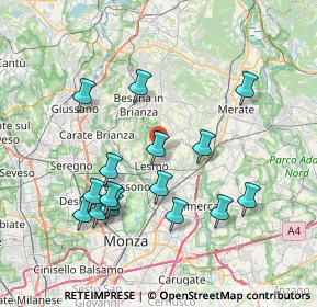 Mappa Viale Milano, 20857 Camparada MB, Italia (7.61063)